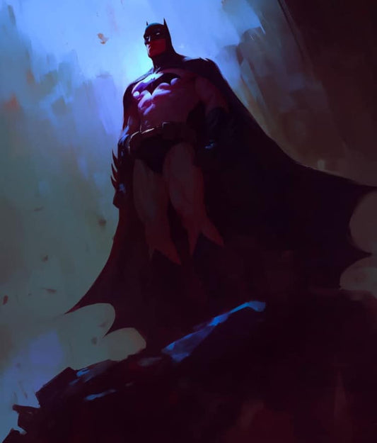 Batman Porch Light Background Print Poster