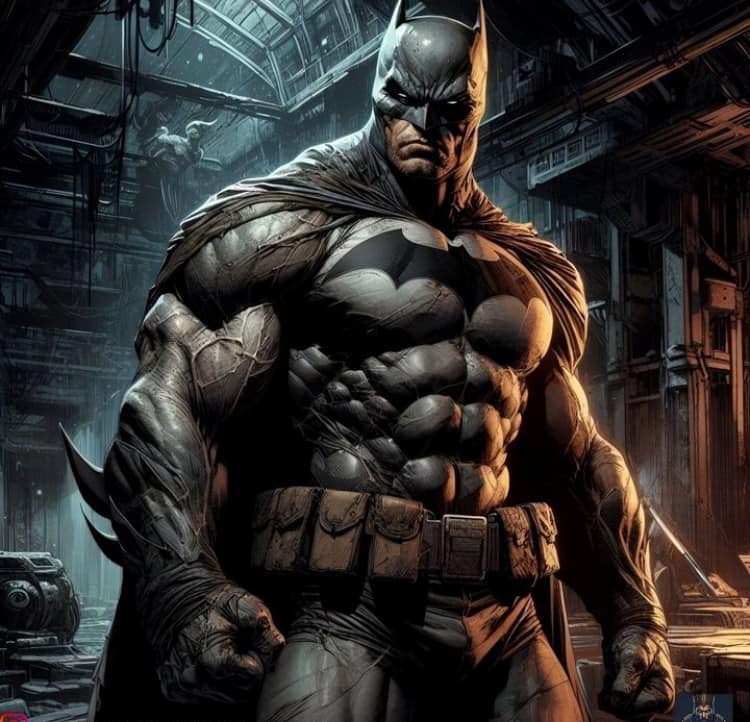 Batman Portrait Action Dark Background Print Poster