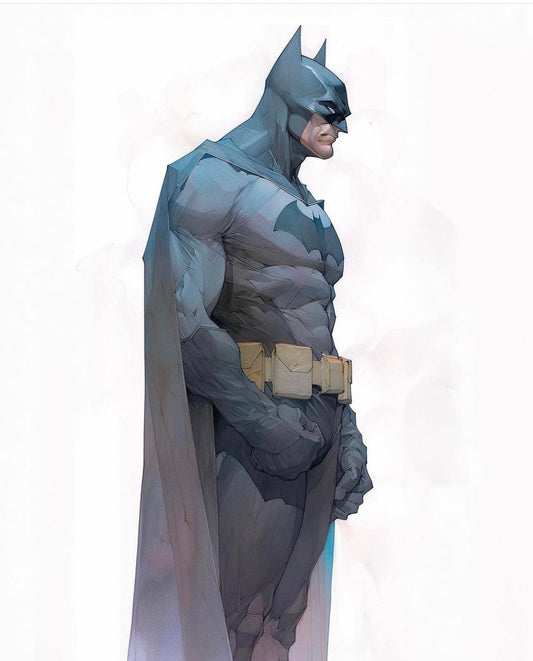 Batman Portrait Artistic Rendering (2) Print Poster