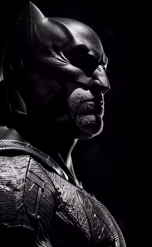 Batman Portrait Black Background Print Poster