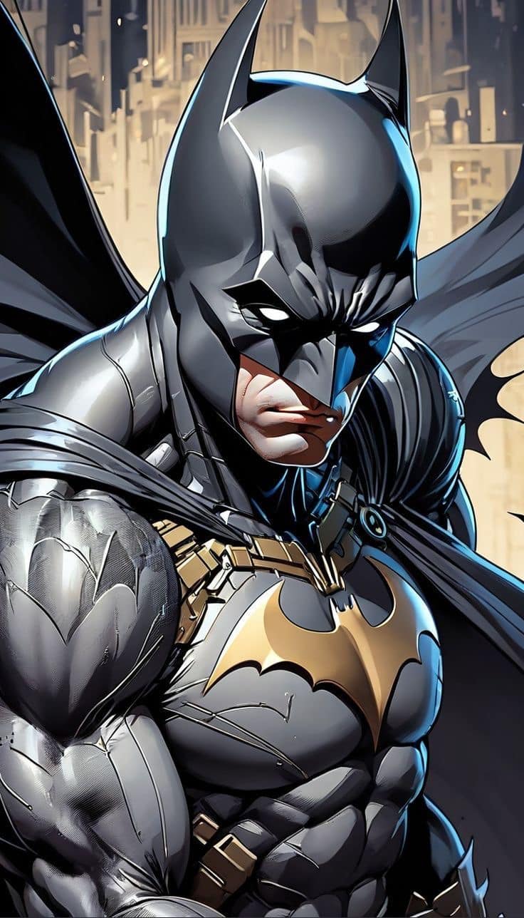 Batman Portrait Closeup Print Poster