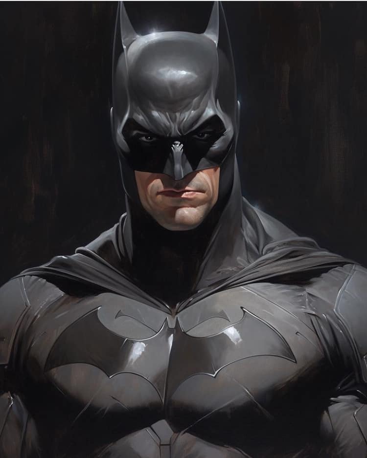 Batman Portrait Closeup (3) Print Poster