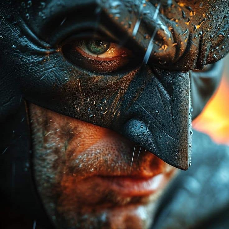 Batman Portrait Closeup (6) Print Poster