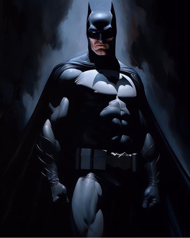 Batman Portrait Dark Ambiance Print Poster