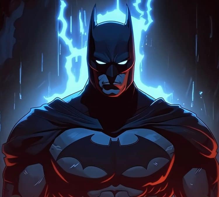 Batman Portrait Dark Background Print Poster