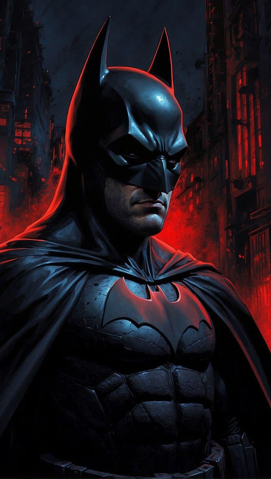 Batman Portrait Dark City Print Poster