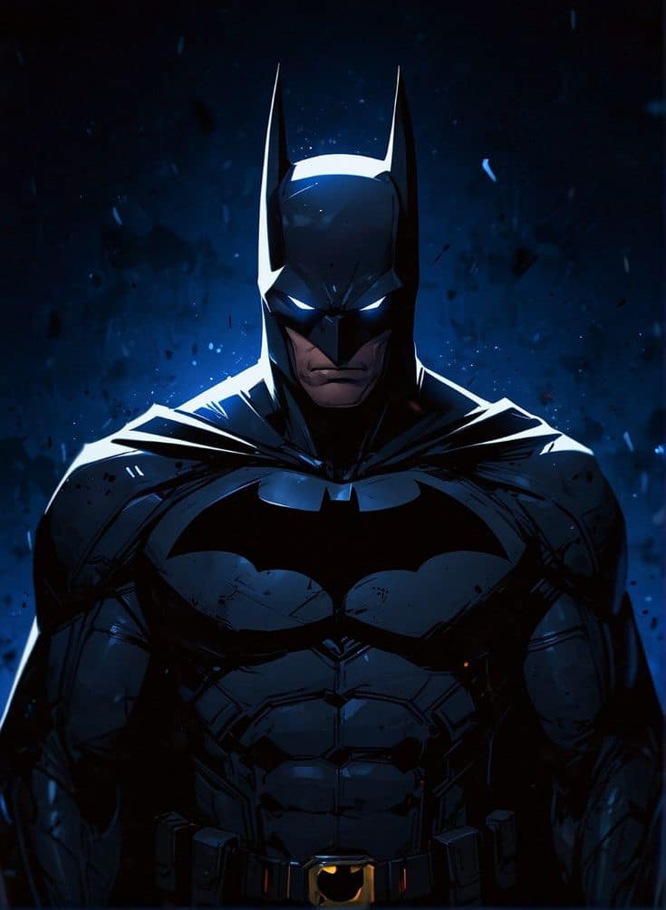 Batman Portrait Dark Theme Print Poster