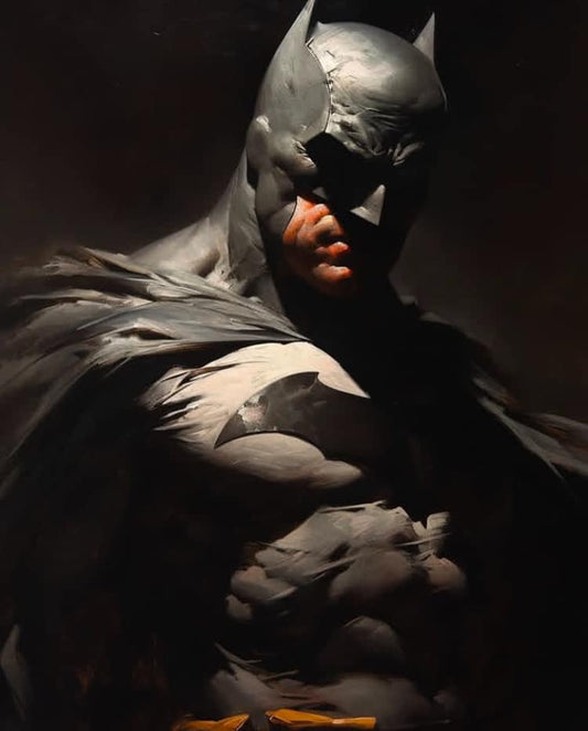 Batman Portrait Dark Theme (2) Print Poster