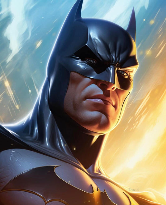 Batman Portrait Dramatic Light Print Poster
