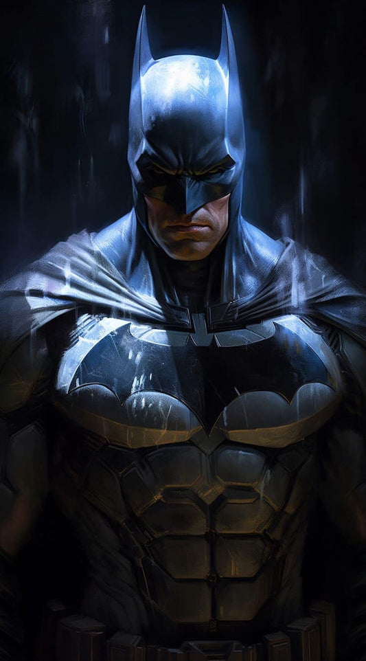Batman Portrait In Darkness Print Poster