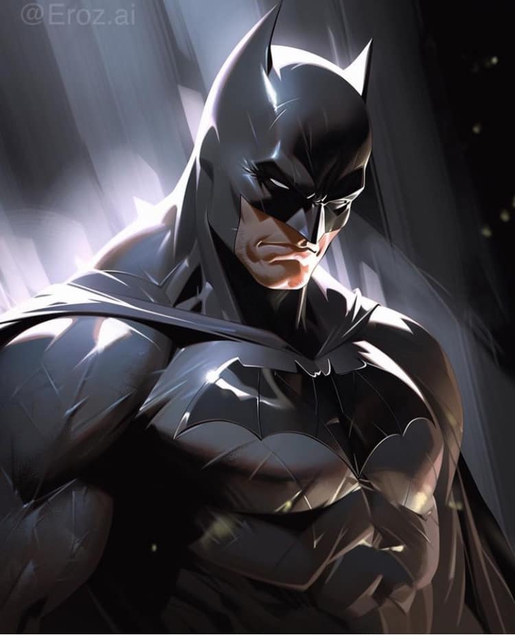 Batman Portrait Intense Expression Print Poster