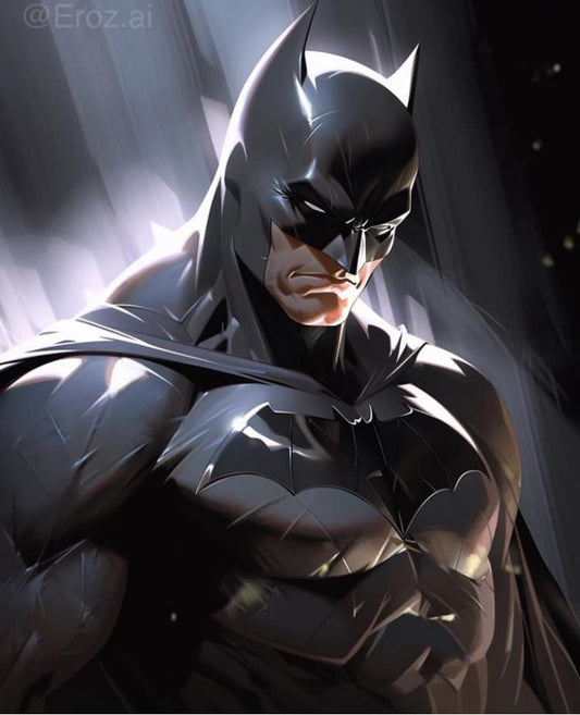 Batman Portrait Intense Expression Print Poster