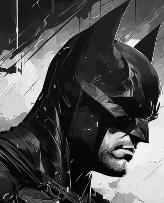 Batman Portrait Monochrome (1) Print Poster