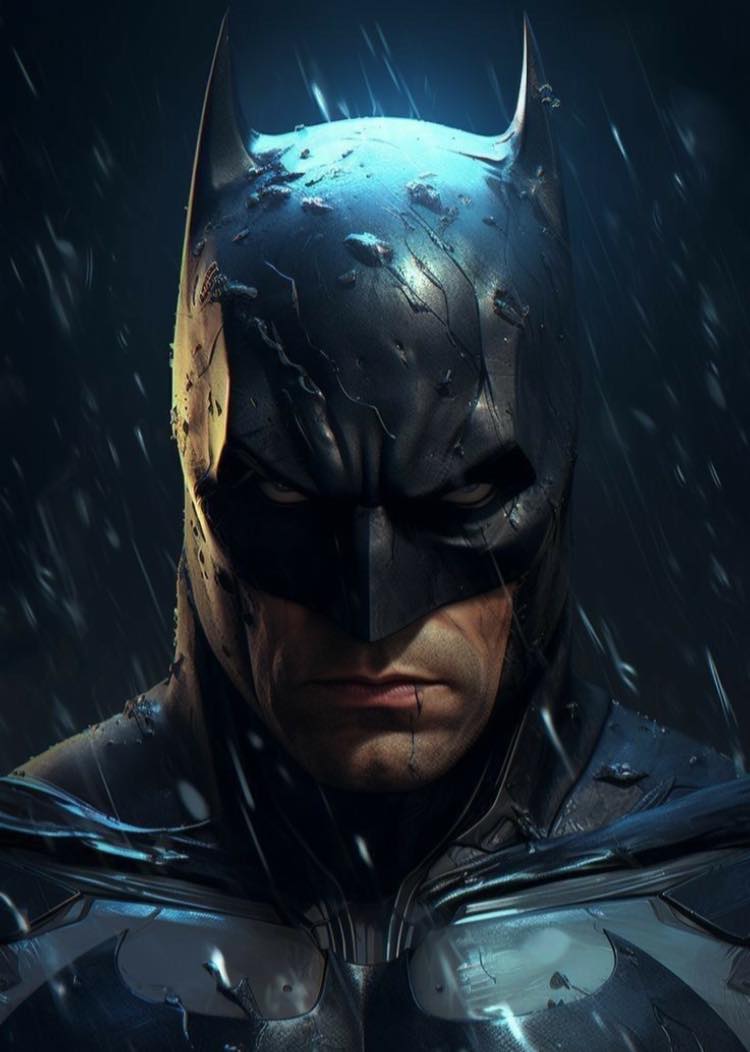 Batman Portrait Moody Print Poster