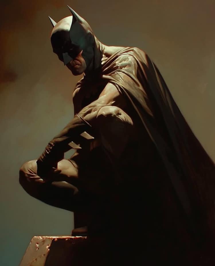 Batman Portrait Pose Print Poster