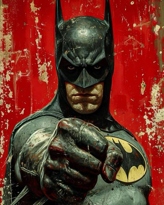 Batman Portrait Powerful Pose Print Poster