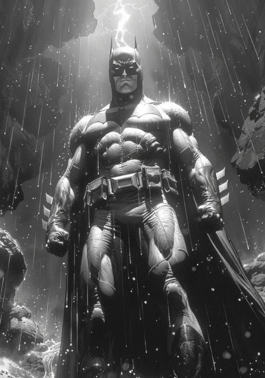 Batman Rainstorm Comicart Print Poster