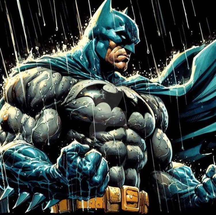 Batman Rainy Night Print Poster