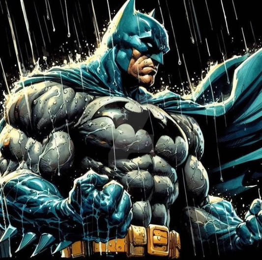 Batman Rainy Night Print Poster