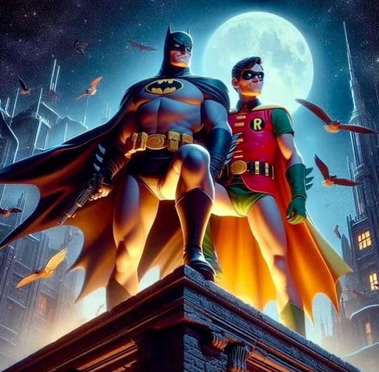 Batman Robin Nightwatch Print Poster