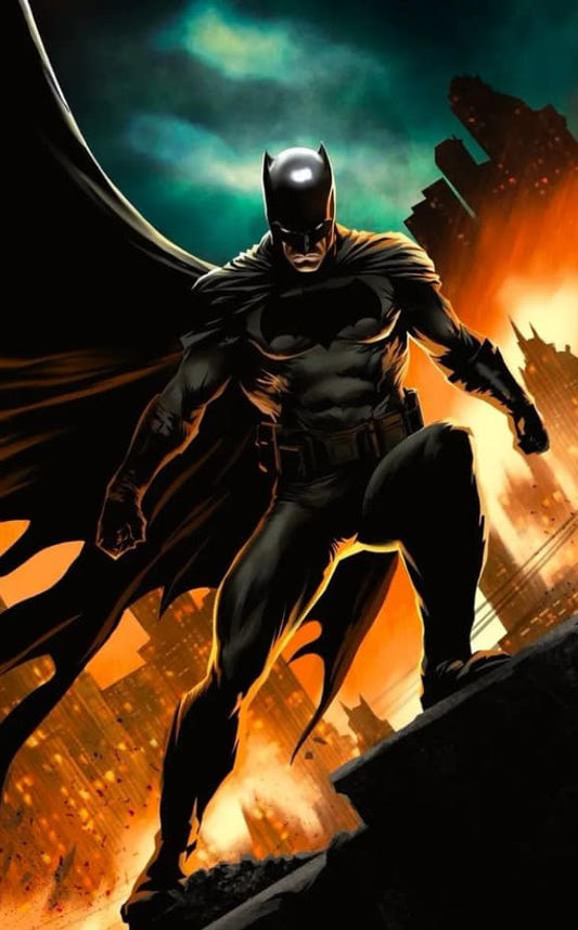 Batman Silhouette Cityscape (1) Print Poster