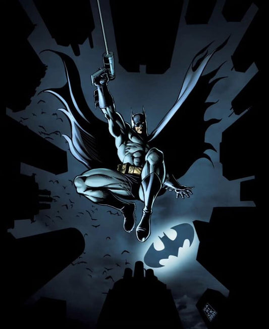 Batman Silhouette Cityscape (2) Print Poster