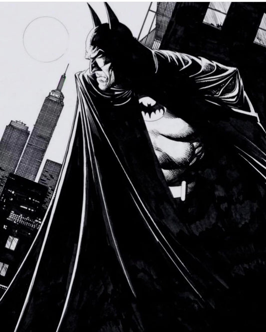 Batman Silhouette Empire State Building Print Poster