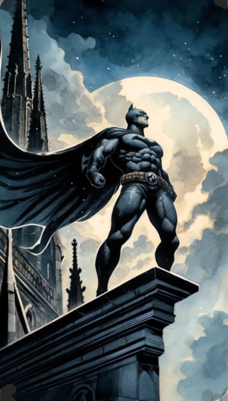 Batman Silhouette Full Moon (2) Jigsaw Puzzle