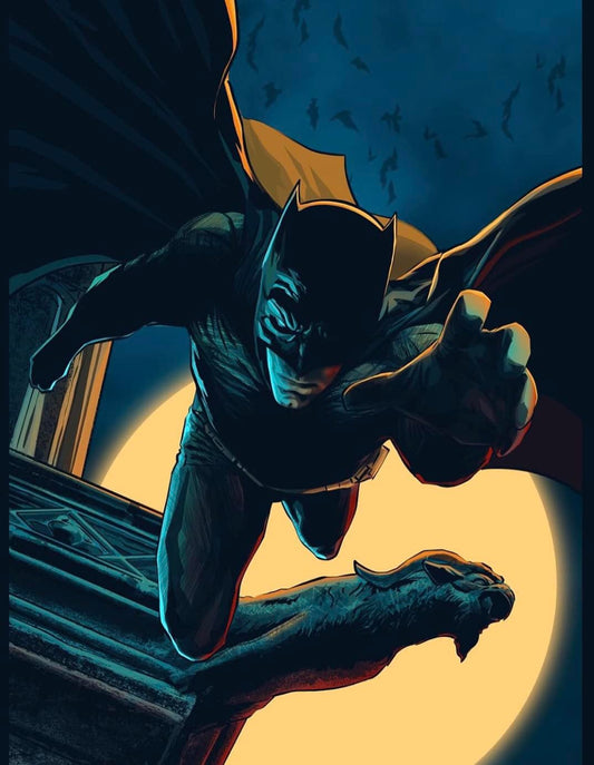 Batman Skyline Hunt Print Poster