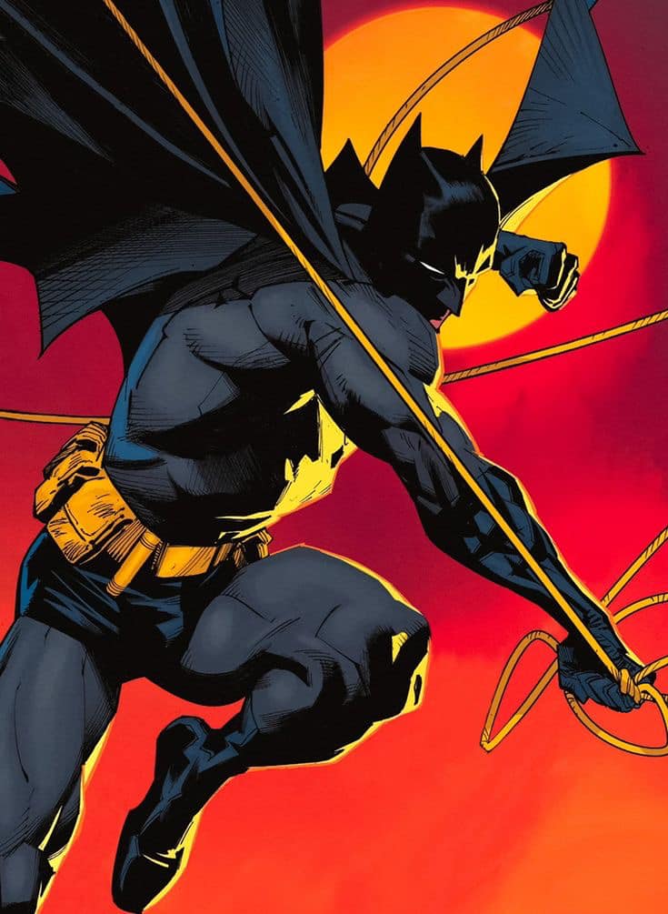 Batman Sunset Swinging Action Jigsaw Puzzle
