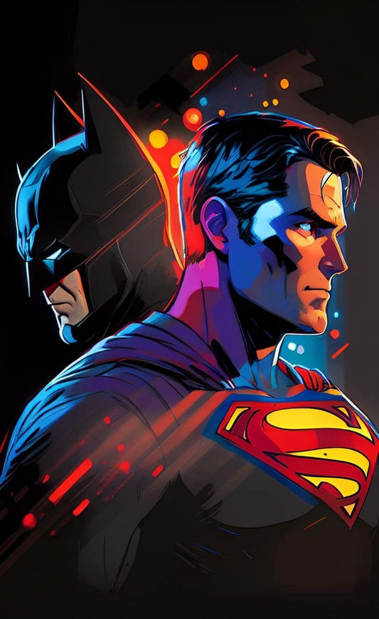 Batman Superman Artwork Print Poster