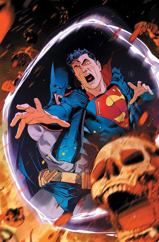 Batman Superman Crisis Skull Print Poster