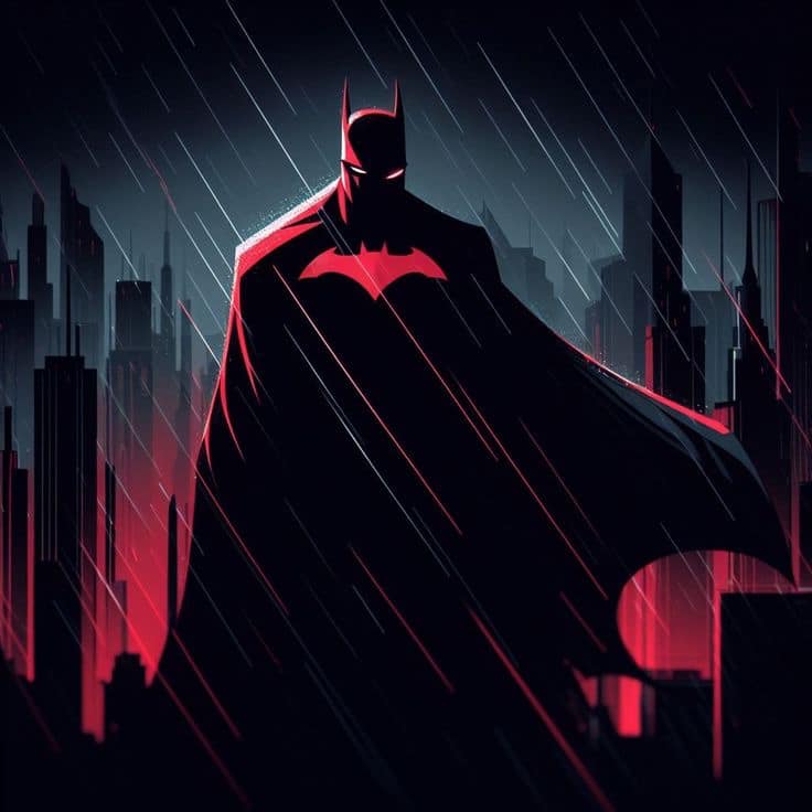 Batman Urban Nightscape Print Poster