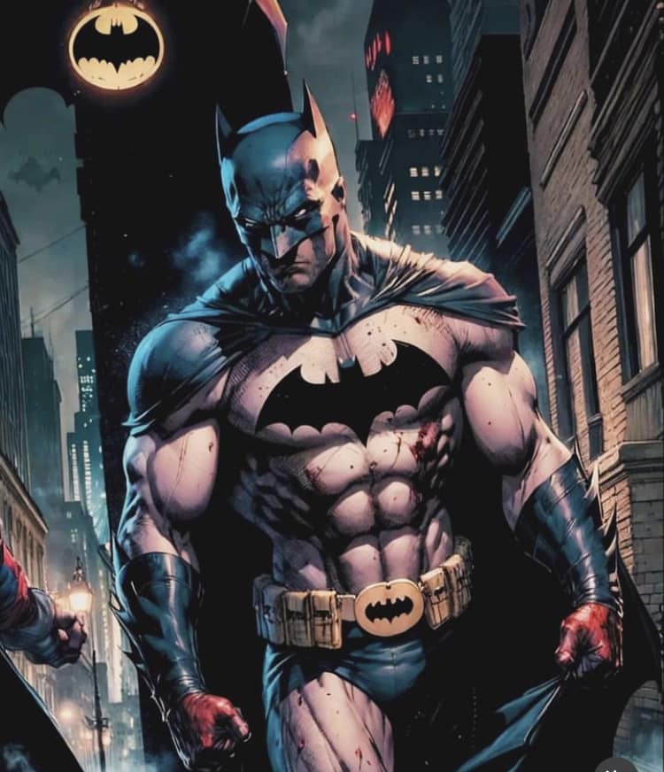 Batman Urban Nighttime Print Poster