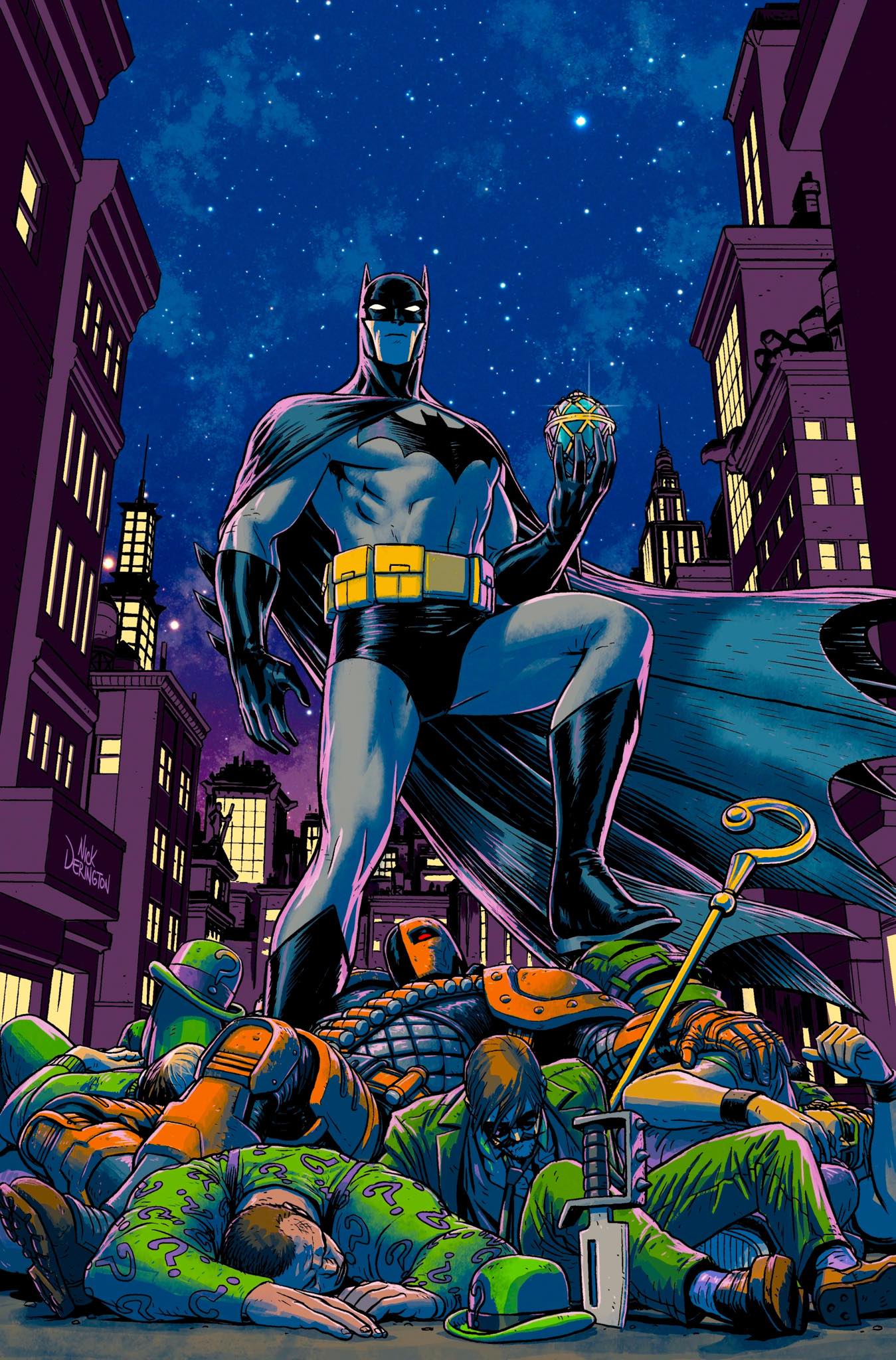 Batman Victorious Nighttime Scene Print Poster