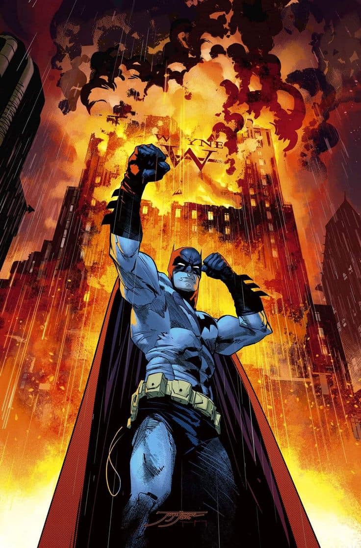 Batman Victory Fire Background Print Poster
