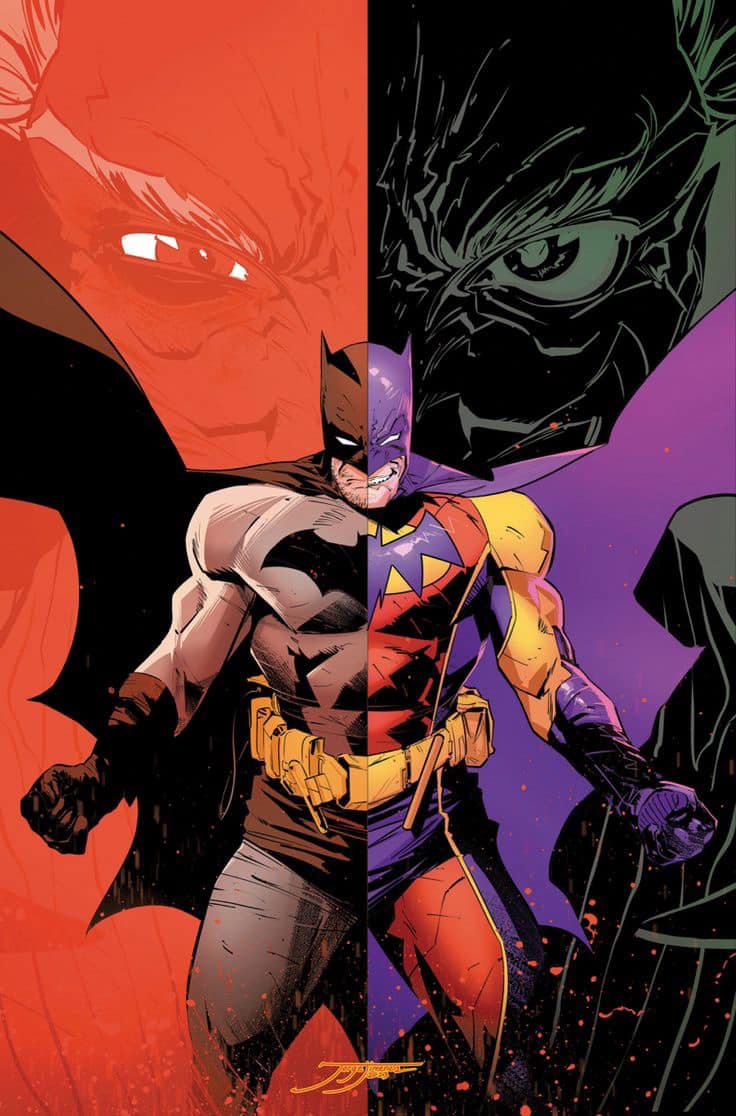 Batman Vs Batgirl Comic Art Print Poster