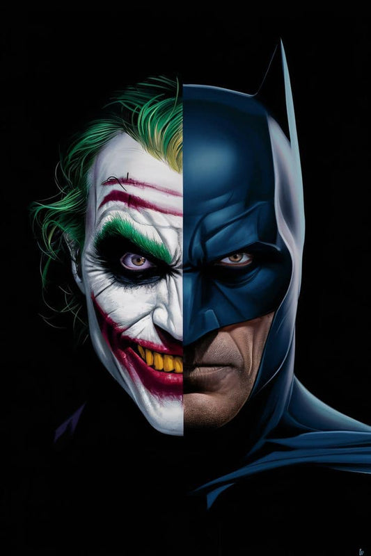 Batman Vs Joeker Artwork Print Poster