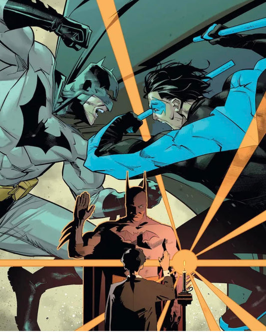 Batman Vs Nightwing Artwork Print Poster