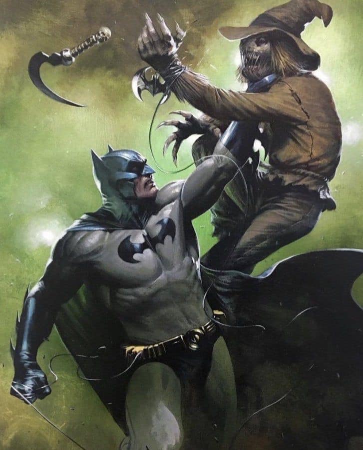 Batman Vs Scarecrow Painting Jigsaw Puzzle