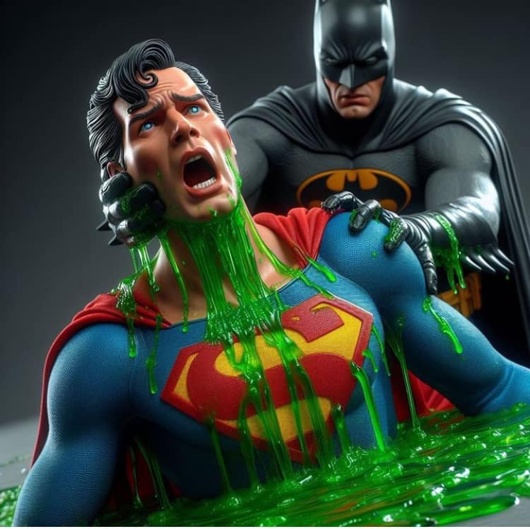 Batman Vs Superman Slime Figures Print Poster
