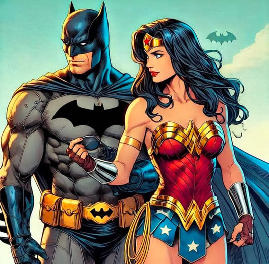 Batman Wonder Woman Hero Pose Print Poster