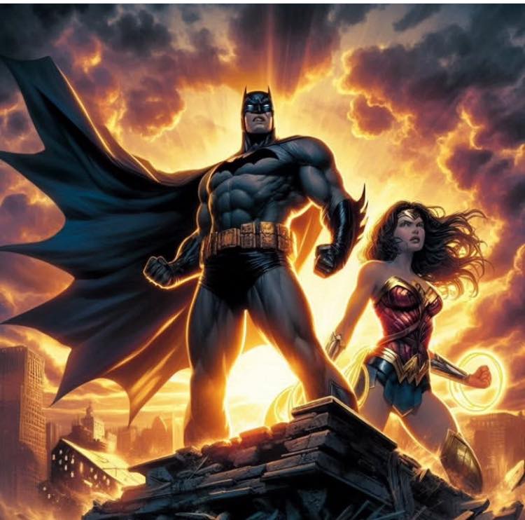 Batman Wonderwoman Hero Poster Print Poster