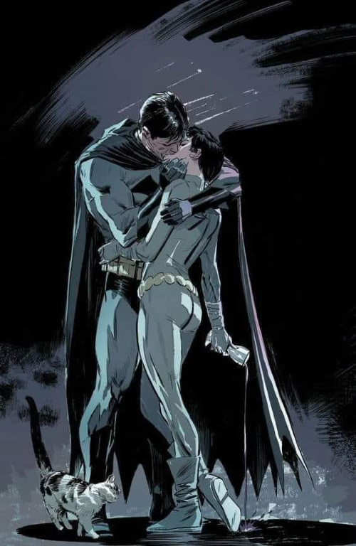 Batman Catwoman Kiss 892 Print Poster