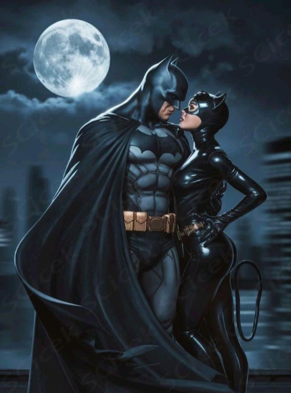 Batman Catwoman Moonlight 309 Print Poster