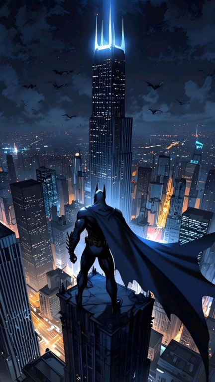 Batman Cityscape 843 Print Poster