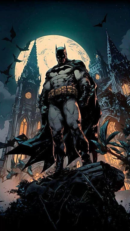 Batman Moonlit Gothic 932 Print Poster