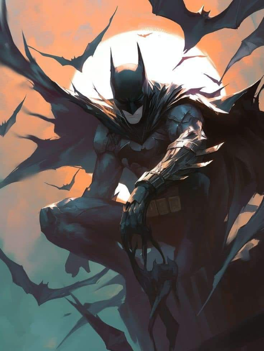 Batman Moonlit Pose 427 Print Poster