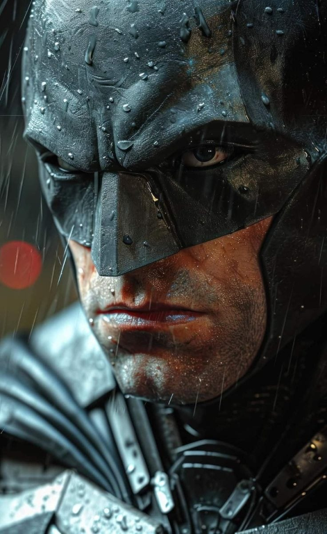 Batman Rain Detail 472 Print Poster