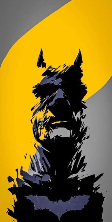 Batman Yellow Silhouette 5678 Print Poster